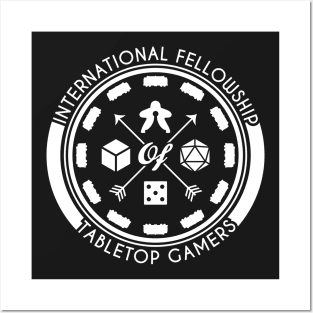 International Fellowship of Tabletop Gamers (white logo) Posters and Art